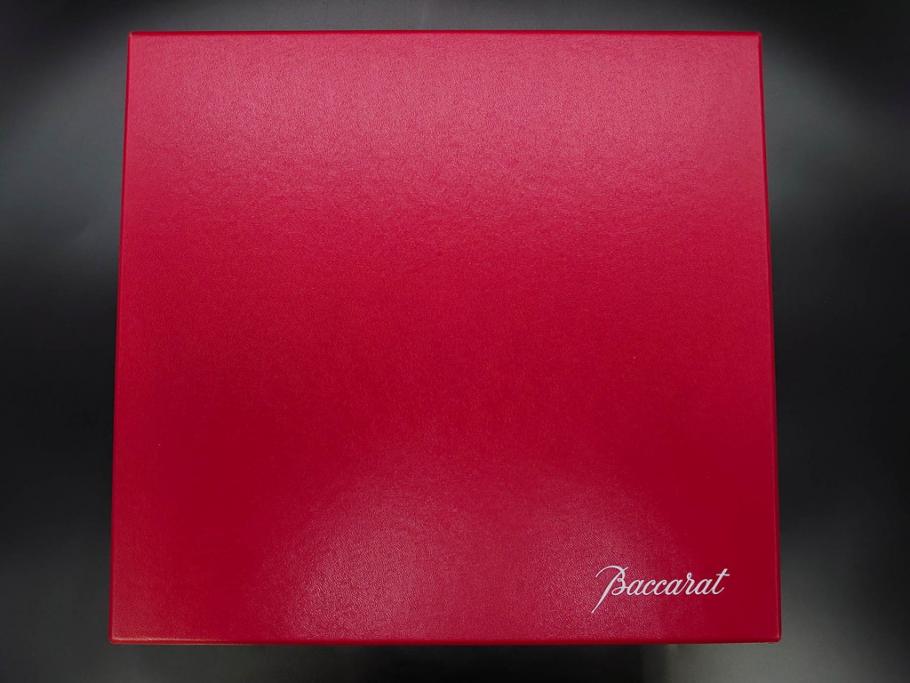 フランス　Baccarat　バカラ　RRigot(リゴット)　高さ 約27cm　エレガントな曲線美が美しいフラワーベース(花器、花生け、花瓶、花入れ、フルレッドクリスタルガラス、共箱付き)(R-080090)