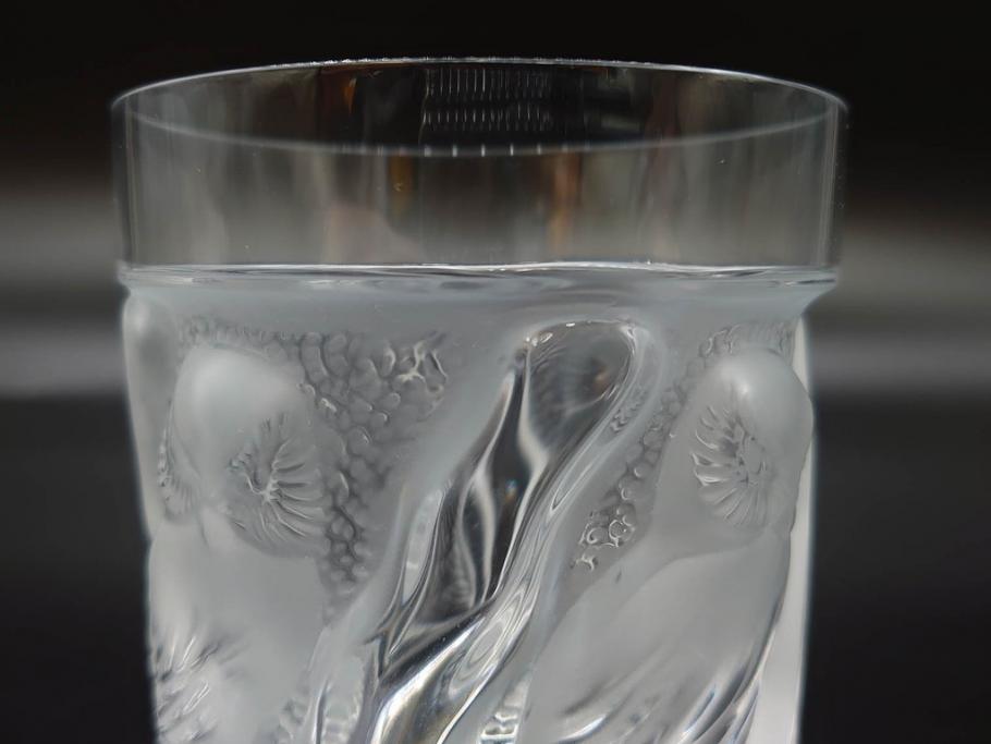 フランス　LALIQUE(ラリック)　ユロット　落ち着いた雰囲気が魅力のオールドファッションタンブラー(フクロウ、梟、サテンクリスタル、グラス、硝子、ガラス、共箱付き)(R-080091)　