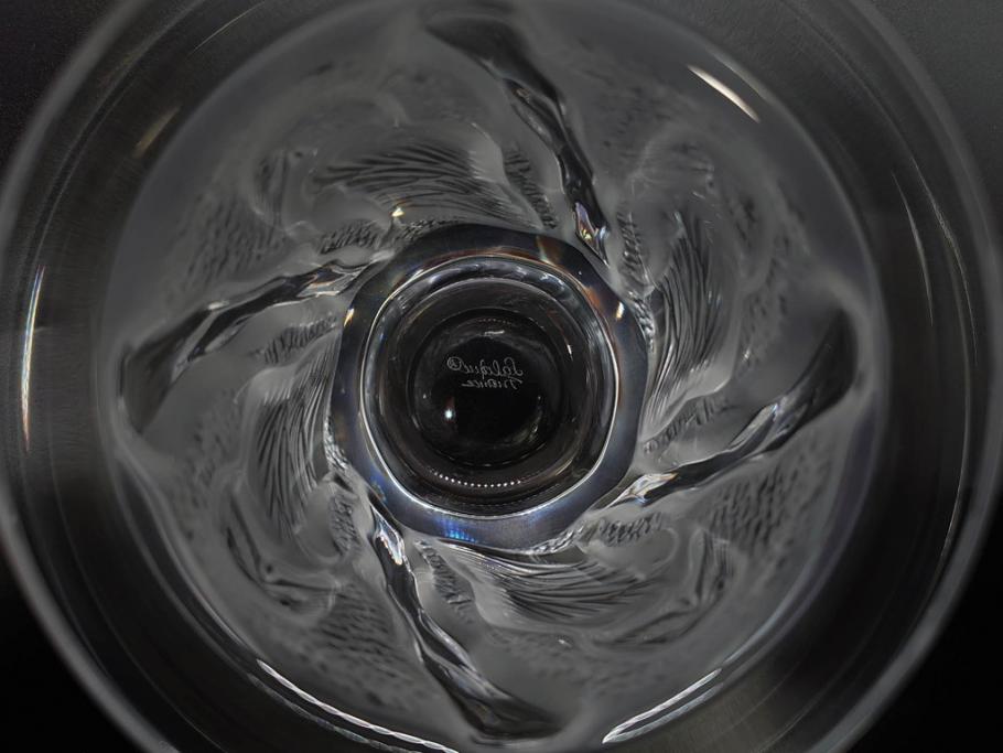 フランス　LALIQUE(ラリック)　ユロット　落ち着いた雰囲気が魅力のオールドファッションタンブラー(フクロウ、梟、サテンクリスタル、グラス、硝子、ガラス、共箱付き)(R-080091)　