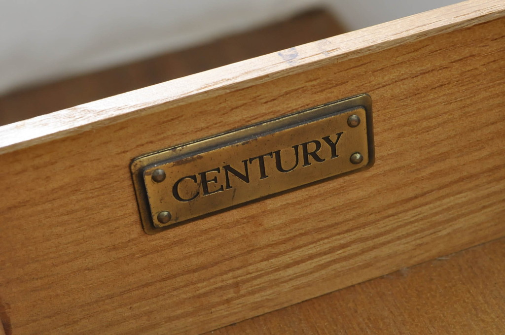 中古　アメリカ　センチュリー社(CENTURY)　スラリと伸びた猫脚がおしゃれなコンソールテーブル(薄型デスク、机、ワークデスク、サイドテーブル、在宅用、在宅ワーク用)(定価約70万円)(R-080158)