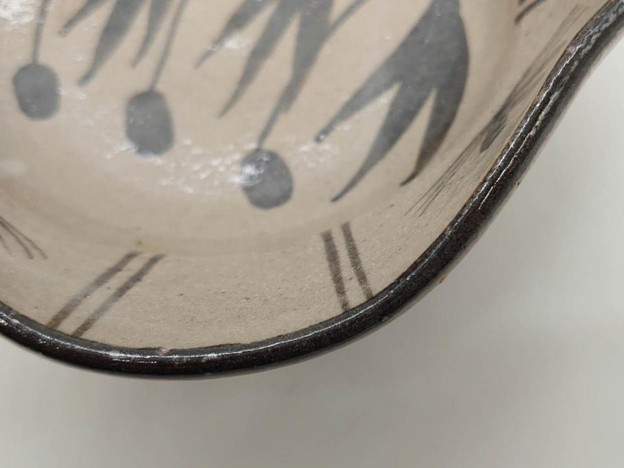 十三代 中里太郎右衛門　絵唐津　平向付　約14cm　4.6寸/黄唐津　割山椒向付　約12cm　4寸　落ち着いた味わい深い向付11客セット(花、深皿、深鉢、和皿、和食器、共箱付き、四寸六分、四寸)(R-080398)