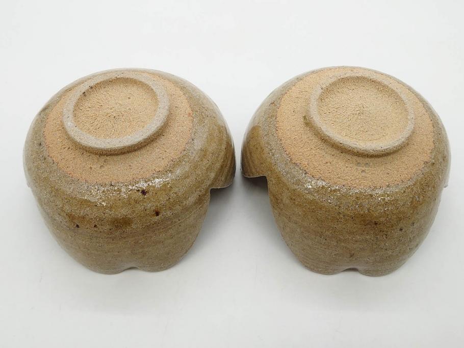 十三代 中里太郎右衛門　絵唐津　平向付　約14cm　4.6寸/黄唐津　割山椒向付　約12cm　4寸　落ち着いた味わい深い向付11客セット(花、深皿、深鉢、和皿、和食器、共箱付き、四寸六分、四寸)(R-080398)