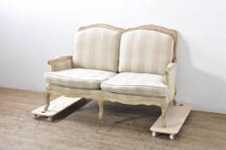 【オーダー注文・受注生産商品】ラフジュ工房オリジナル　大正ロマンな二人掛けアンティークソファ