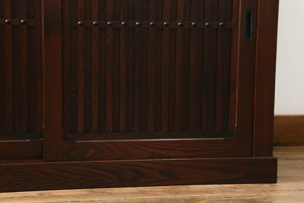 中古　美品　上質な和の空間を演出する水屋箪笥サイドボード(サイドキャビネット、収納棚、戸棚、食器棚、茶箪笥)(R-064355)