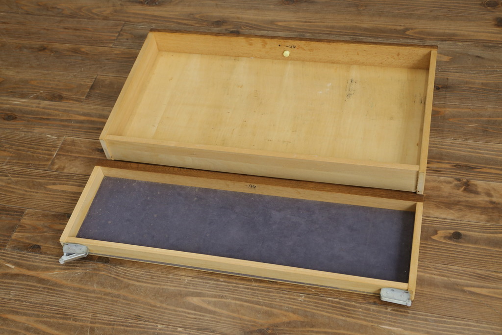 中古　美品　えぞ民芸家具製作所　インテリアえぞ(EZO)　ナラ材　グレースシリーズ　クラシカルで落ち着いた雰囲気が魅力的なライティングビューロー85(簿記机、ワークデスク、在宅用、在宅ワーク用、サイドキャビネット)(定価約236000円)(R-080422)
