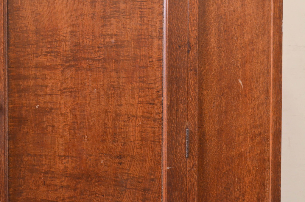 和製アンティーク　素朴な佇まいが魅力的な古いナラ材のレトロなワードローブ(洋服タンス、衣装箪笥)(R-072564)