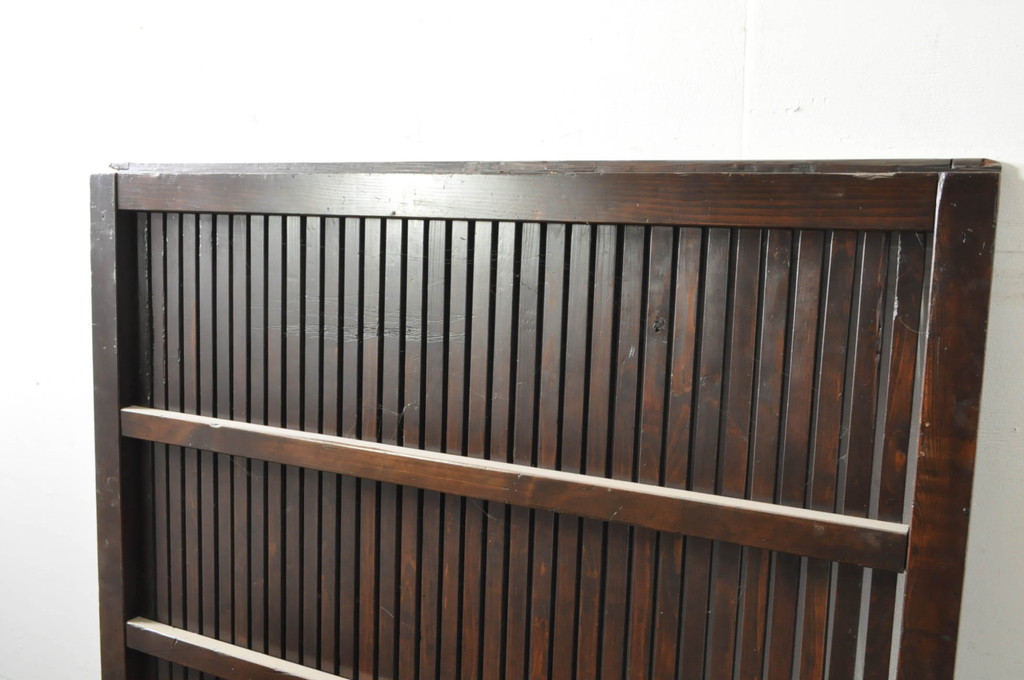 アンティーク建具　北陸産　欅(ケヤキ)材・檜(ヒノキ)材　和の空間を高める格子蔵戸1枚(格子戸、引き戸、玄関戸)(R-080184)