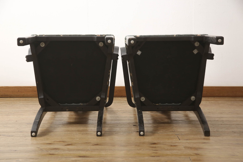 ビンテージ家具　DREXEL HERITAGE(ドレクセルヘリテイジ)　オリエンタルな雰囲気漂うデザインが魅力のチェア2脚セット(椅子、イス、アームチェア、ダイニングチェア、ヴィンテージ)(R-066483)