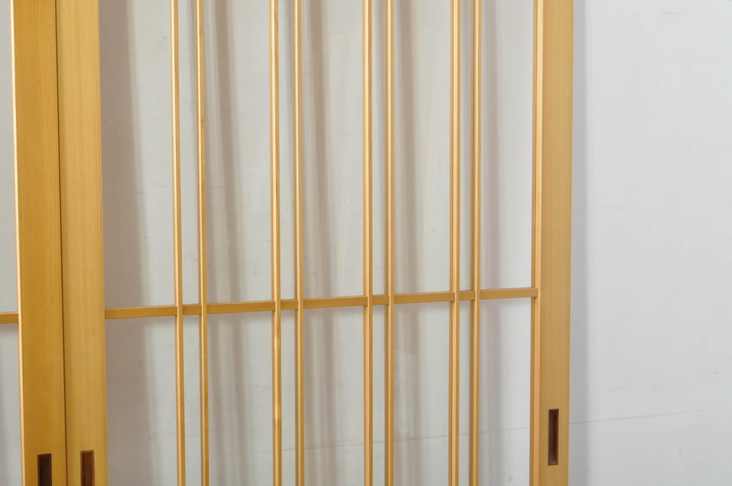 中古　和モダンな空間づくりにおすすめのアクリル戸3枚セット(引き戸、ガラス戸、建具)(R-080211)