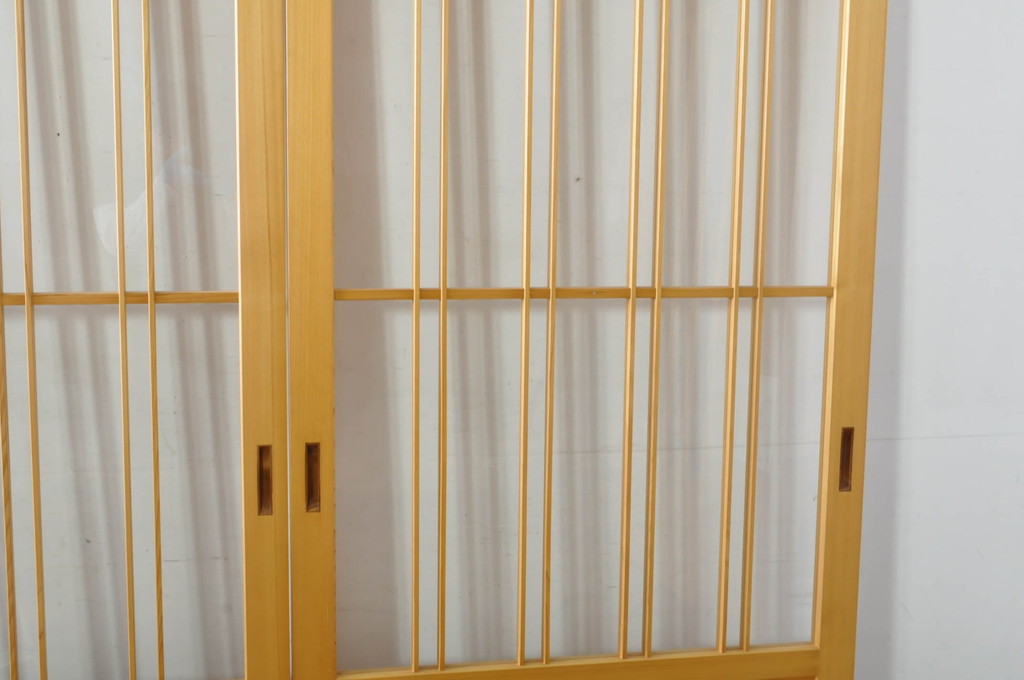 中古　和モダンな空間づくりにおすすめのアクリル戸3枚セット(引き戸、ガラス戸、建具)(R-080211)