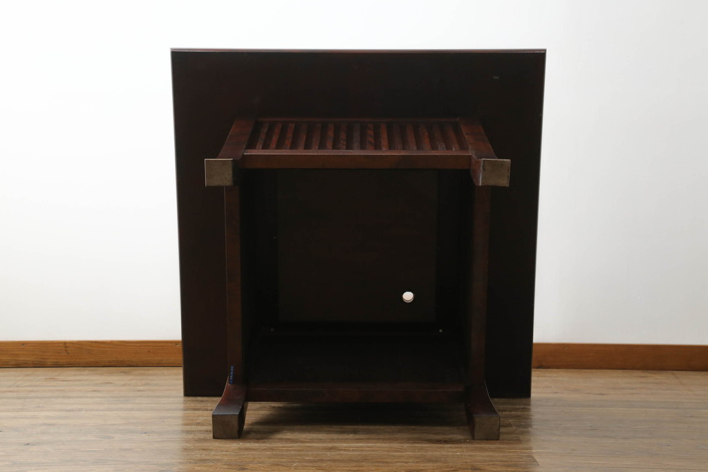 和製ビンテージ　国産民芸家具　和モダンな空間づくりにおすすめの囲炉裏テーブル(ダイニングテーブル、4人掛け、4P、2人掛け、2P、木製火鉢、ヴィンテージ)(R-062184)