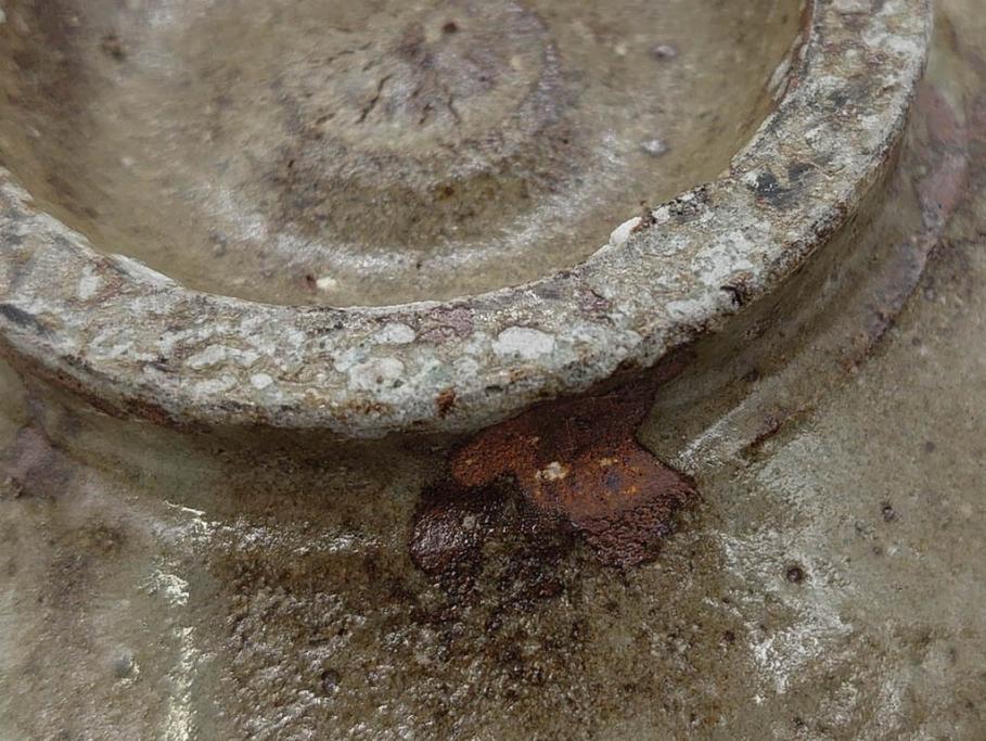小林東五　對州窯　刷毛目(はけめ)　約20cm　6.6寸　土の温かみを感じる平皿(深皿、和皿、和食器、六寸六分、共箱付き)(R-080407)