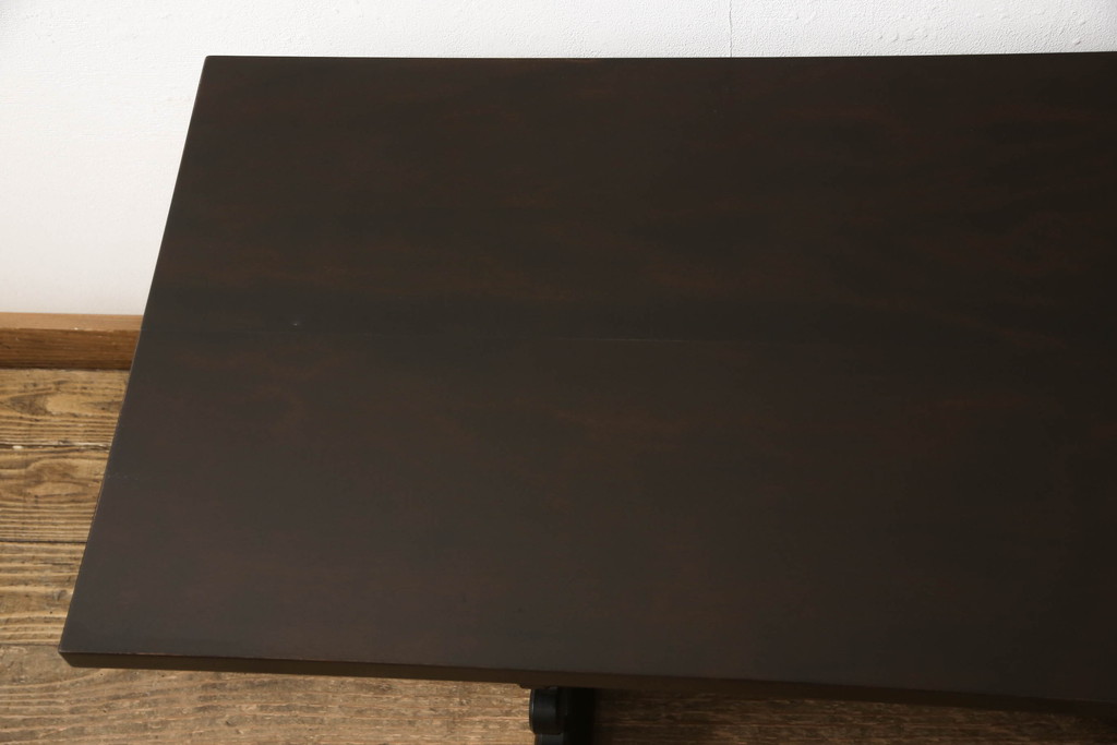 中古　松本民芸家具　特注　脚の透かし彫りが目を引く#14型茶卓(サイドテーブル、コーヒーテーブル)(R-063806)