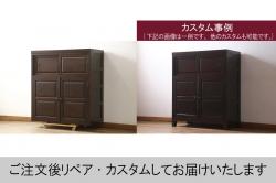 レトロ家具　引き出し付き　ナラ材　見せる収納を楽しめる収納棚(戸棚、シェルフ、キャビネット)(R-042285)