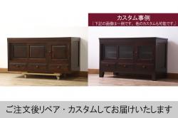 中古　ゴールドの金具と房飾りが上品で可愛らしい雰囲気を醸し出す総桐箪笥(胴丸、総桐たんす、着物箪笥、和箪笥)(R-054702)