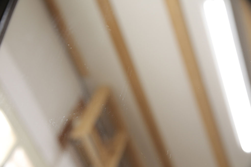 中古　美品　松本民芸家具　シンプルなデザインが魅力的なD型姿見(ミラー、鏡)(定価約12万円)(R-050369)