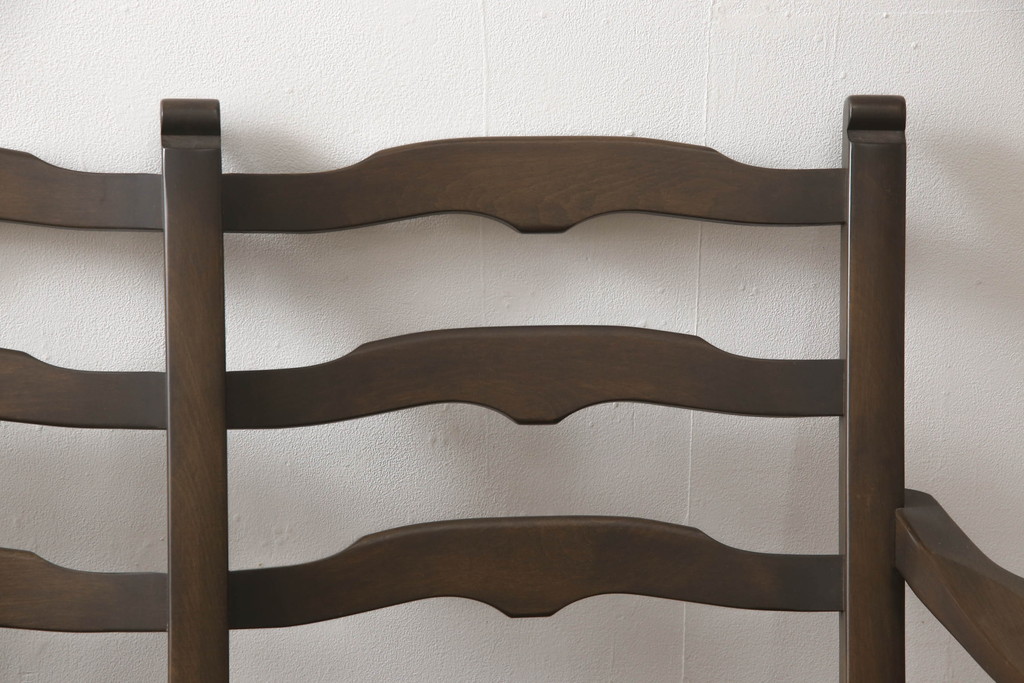 イギリスビンテージ　ERCOL(アーコール)　Old Colonial(オールドコロニアル)シリーズ　クラシカルなファブリックが格調高い雰囲気を醸し出す3人掛けソファ(三人掛けソファ、3P、トリプルソファ、アームソファ、英国、北欧、ヴィンテージ)(R-066513)