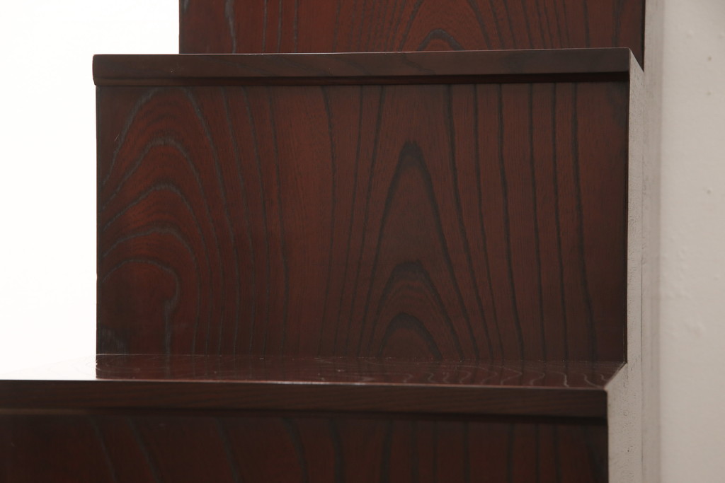 中古　美品　筑後民芸　美しい木目が高級感を演出する階段箪笥(和タンス、収納箪笥)(定価約26万円)(R-051196)