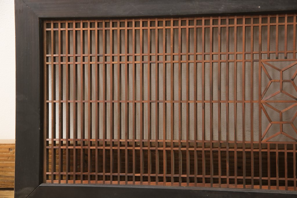 アンティーク建具　緻密な組子細工が美しい組子欄間1枚(明かり取り、明り取り)(R-056630)