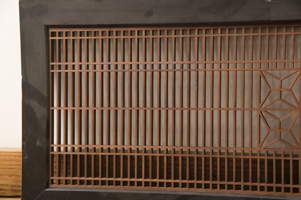 アンティーク建具　緻密な組子細工が美しい組子欄間1枚(明かり取り、明り取り)(R-056630)