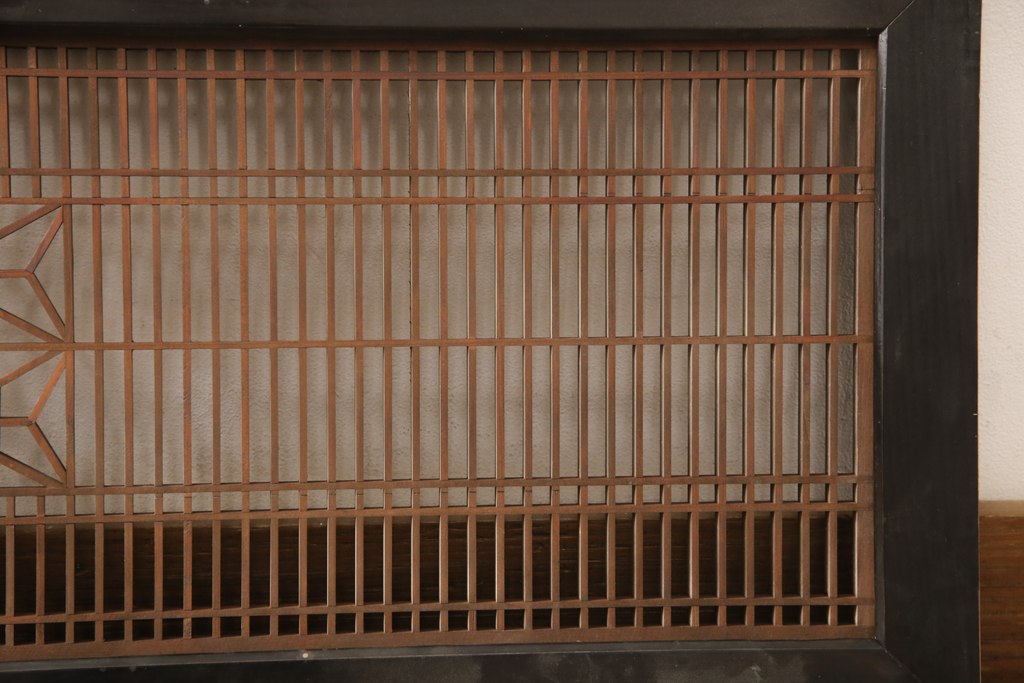 アンティーク建具　緻密な組子細工が美しい組子欄間1枚(明かり取り、明り取り)(R-056630)