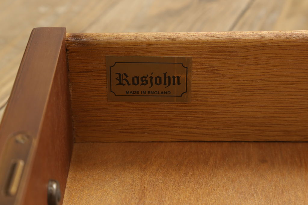 中古　美品　イギリスブランド家具　ロスジョン(ROSJOHN)　脚部まで凝ったデザインが高級感を醸し出すデスク(在宅用、ワークデスク、在宅ワーク用、両袖机、オフィスデスク)(定価約90万円)(R-060146)