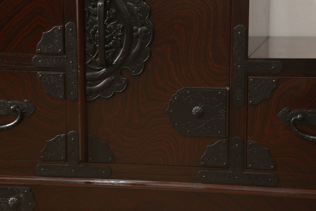 中古　美品　筑後民芸　美しい木目が高級感を演出する階段箪笥(和タンス、収納箪笥)(定価約26万円)(R-051192)
