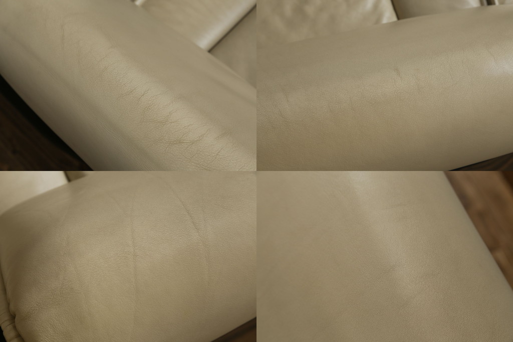 中古　本革(レザー)　Cassina(カッシーナ)　VERANDA(ヴェランダ) 　125VERANDA3　高級感溢れるデザインと機能性が素敵な3Pソファ(三人掛け、ハイバックチェア)(定価約150万円)(R-071358)