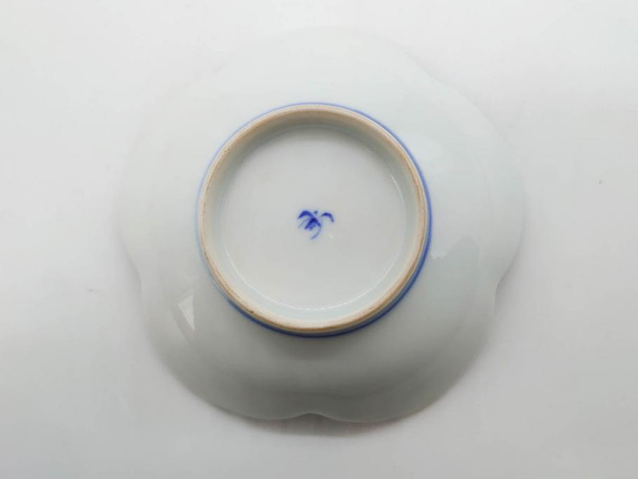 戦前　オールド香蘭社　有田焼　染付　色絵　金彩　(豆皿)約7cm　2.3寸/(花形皿)約10cm　3.2寸/(小皿)約11cm　3.4寸　(中皿)約14cm　4.6寸　様々なお料理が映える香蘭社の皿14点セット(ススキ、竹、桐、花、醤油皿、銘々皿、なます皿、深皿、変形皿、和皿、和食器、裏印、二寸三分、三寸二分、三寸四分、四寸六分)(R-080404)