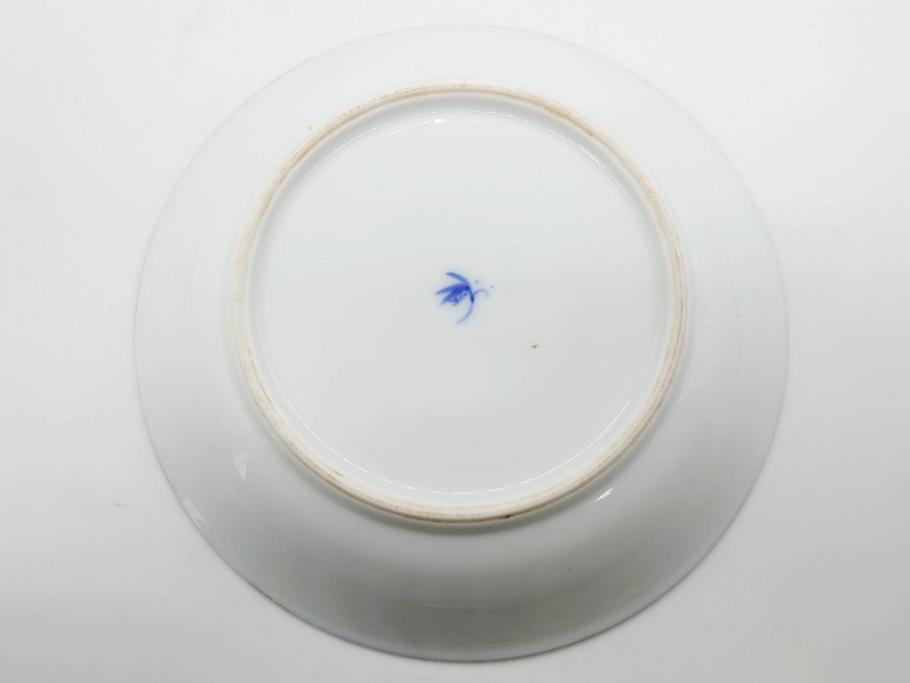 戦前　オールド香蘭社　有田焼　染付　色絵　金彩　(豆皿)約7cm　2.3寸/(花形皿)約10cm　3.2寸/(小皿)約11cm　3.4寸　(中皿)約14cm　4.6寸　様々なお料理が映える香蘭社の皿14点セット(ススキ、竹、桐、花、醤油皿、銘々皿、なます皿、深皿、変形皿、和皿、和食器、裏印、二寸三分、三寸二分、三寸四分、四寸六分)(R-080404)
