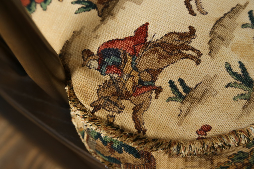 イギリスビンテージ　美品　レア品!!　ERCOL(アーコール)　Chairmakers Chair(チェアメーカーズチェア)　柔らかな曲線が身体を包み込むロッキングチェア(アームチェア、揺り椅子、イス、椅子、英国、ヴィンテージ)(R-075924)