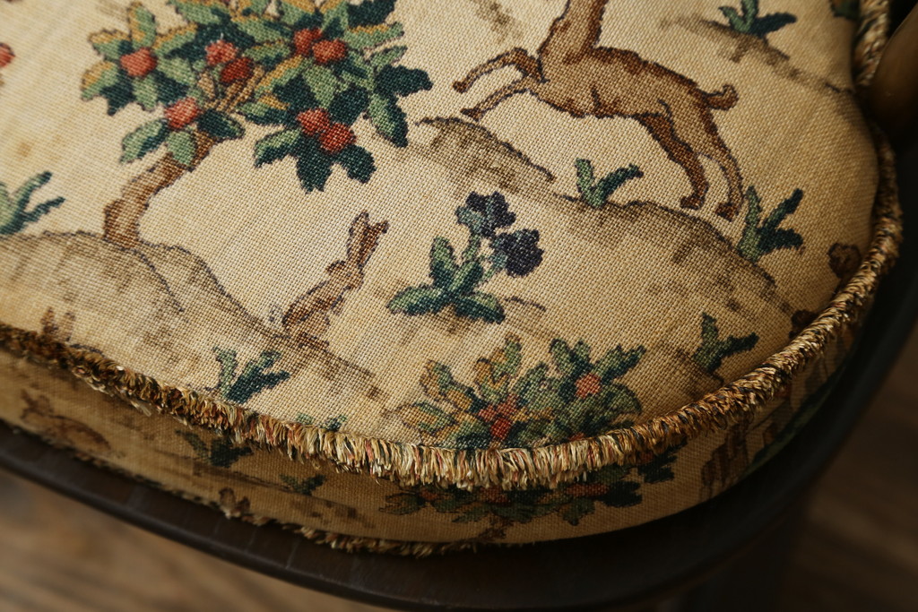 イギリスビンテージ　美品　レア品!!　ERCOL(アーコール)　Chairmakers Chair(チェアメーカーズチェア)　柔らかな曲線が身体を包み込むロッキングチェア(アームチェア、揺り椅子、イス、椅子、英国、ヴィンテージ)(R-075924)