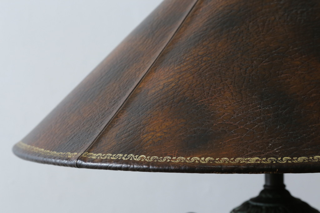 中古　美品　イギリス　MAITLAND-SMITH(メートランドスミス)　細部まで意匠を凝らした高級感のあるデザインが魅力的なフロアスタンド(フロアランプ、スタンド照明、シェードライト、英国)(定価推定40万円以上)(R-080540)