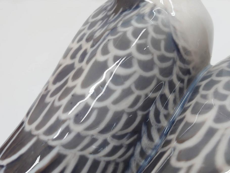 デンマーク　ROYAL COPENHAGEN(ロイヤルコペンハーゲン)　「ペアのガチョウ」　2068　仲睦まじい姿に心がほっこりするフィギュリン(鳥、置物、ディスプレイ、陶器、オブジェ、北欧)(R-080550)