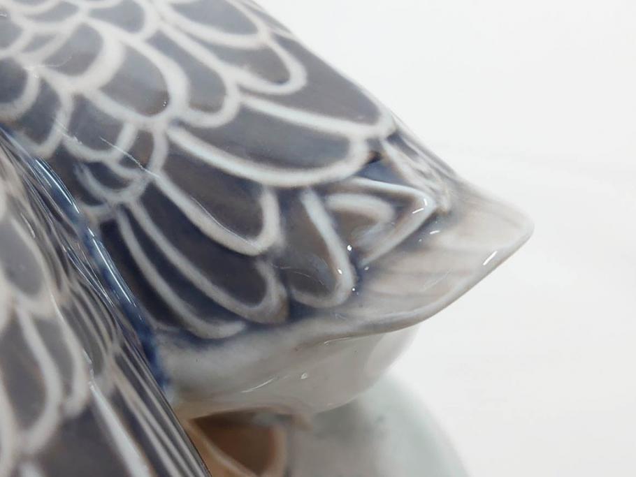 デンマーク　ROYAL COPENHAGEN(ロイヤルコペンハーゲン)　「ペアのガチョウ」　2068　仲睦まじい姿に心がほっこりするフィギュリン(鳥、置物、ディスプレイ、陶器、オブジェ、北欧)(R-080550)