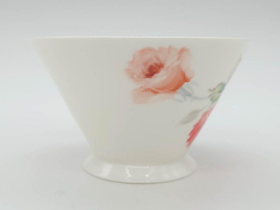 オールドノリタケ　NORITAKE　薔薇文様のデザインが上品な印象を与えるティーセット(バラ、ティーカップ&ソーサー6客、ティーポット、シュガーポット、ミルクポット、クリーマー、C&S、洋食器)(R-074867)