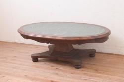 アンティーク家具　ストリップド(剥離)　和製アンティーク　オーク材　サイドテーブル(飾り台、花台)(R-045740)
