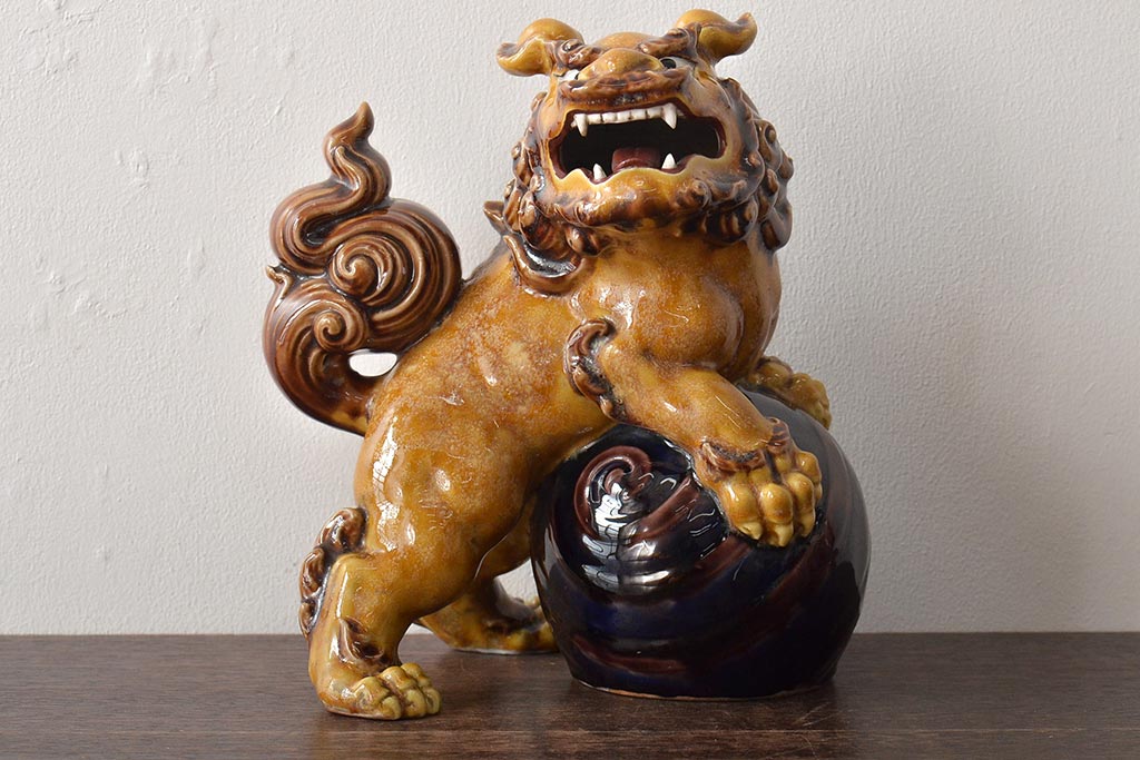 古い 九谷八十吉 獅子置物(作家物)(R-046136) | ラフジュ工房