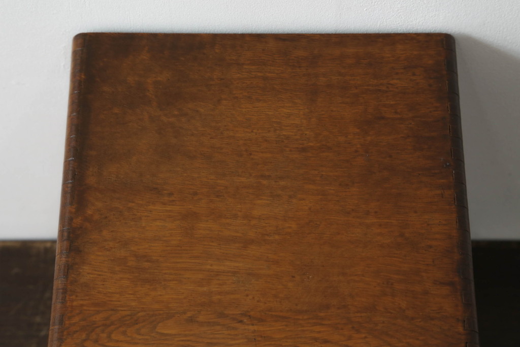 和製アンティーク　ナラ材　素朴な佇まいが魅力的な四段小引き出し(卓上収納、小物収納)(R-074272)