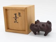 戦前　生駒製　純銀大香炉(彫金茶道具)(R-044321)