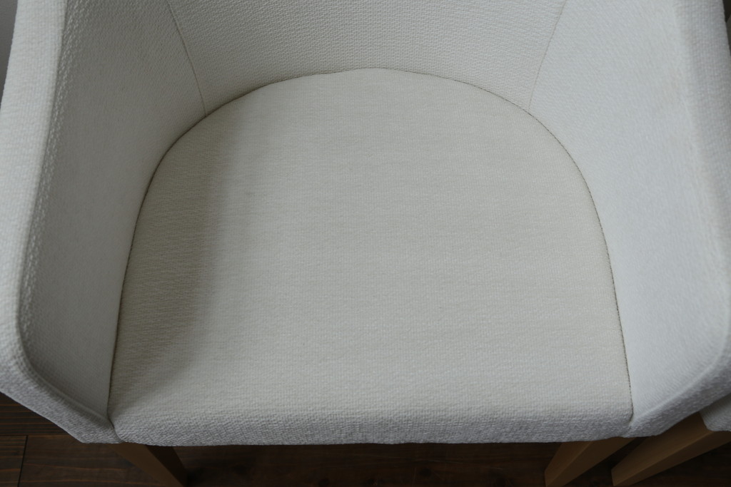 中古　短期展示品　美品　相合家具製作所(SOGOKAGU)　パルマ(PALMA)　シンプルなデザインが魅力的なアームチェア4脚セット(一人掛けソファ、1人掛けソファ、ラウンジチェア、パーソナルチェア)(R-068989)