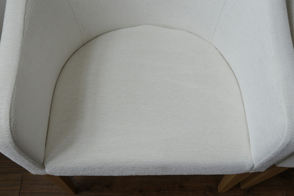 中古　短期展示品　美品　相合家具製作所(SOGOKAGU)　パルマ(PALMA)　シンプルなデザインが魅力的なアームチェア4脚セット(一人掛けソファ、1人掛けソファ、ラウンジチェア、パーソナルチェア)(R-068990)