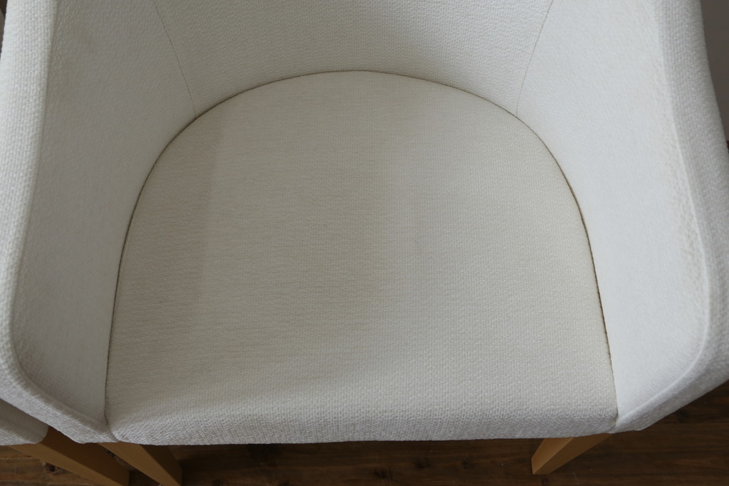 中古　短期展示品　美品　相合家具製作所(SOGOKAGU)　パルマ(PALMA)　シンプルなデザインが魅力的なアームチェア4脚セット(一人掛けソファ、1人掛けソファ、ラウンジチェア、パーソナルチェア)(R-068990)