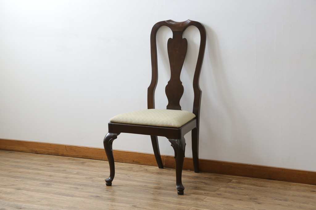 中古　DREXEL HERITAGE(ドレクセルヘリテイジ)　VINTAGE CHERRY(ビンテージチェリー)シリーズの猫脚付きチェア(ダイニングチェア、椅子、イス)(R-079204)