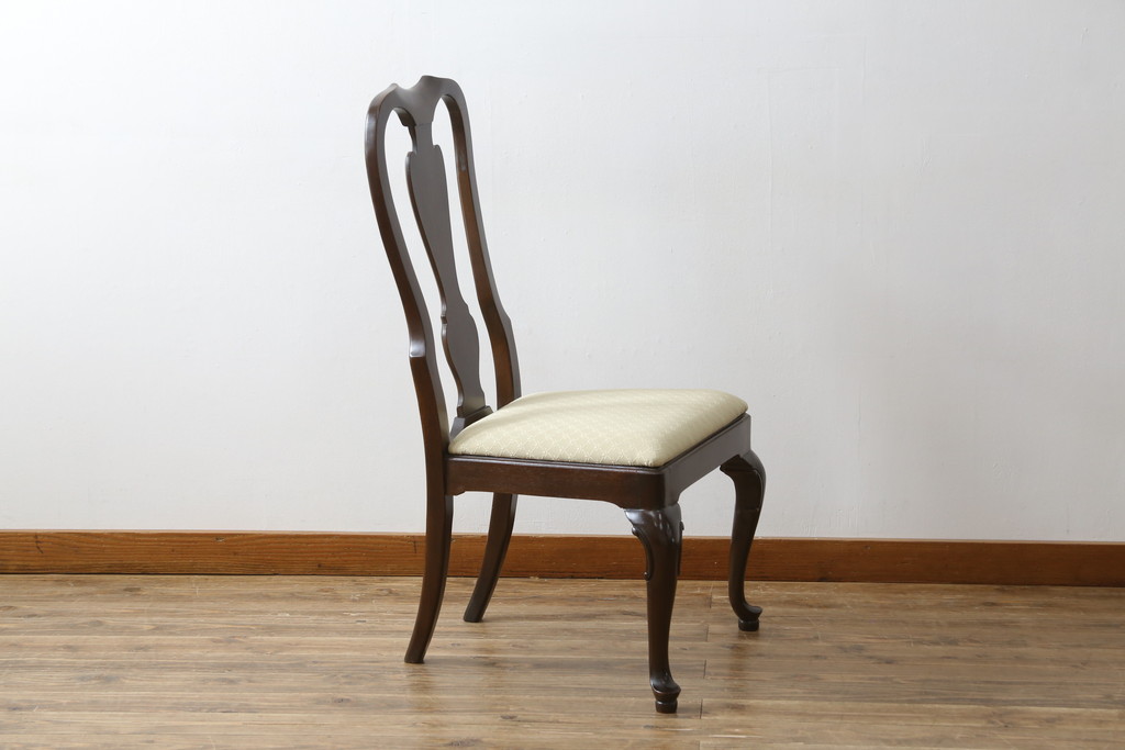 中古　DREXEL HERITAGE(ドレクセルヘリテイジ)　VINTAGE CHERRY(ビンテージチェリー)シリーズの猫脚付きチェア(ダイニングチェア、椅子、イス)(R-079204)