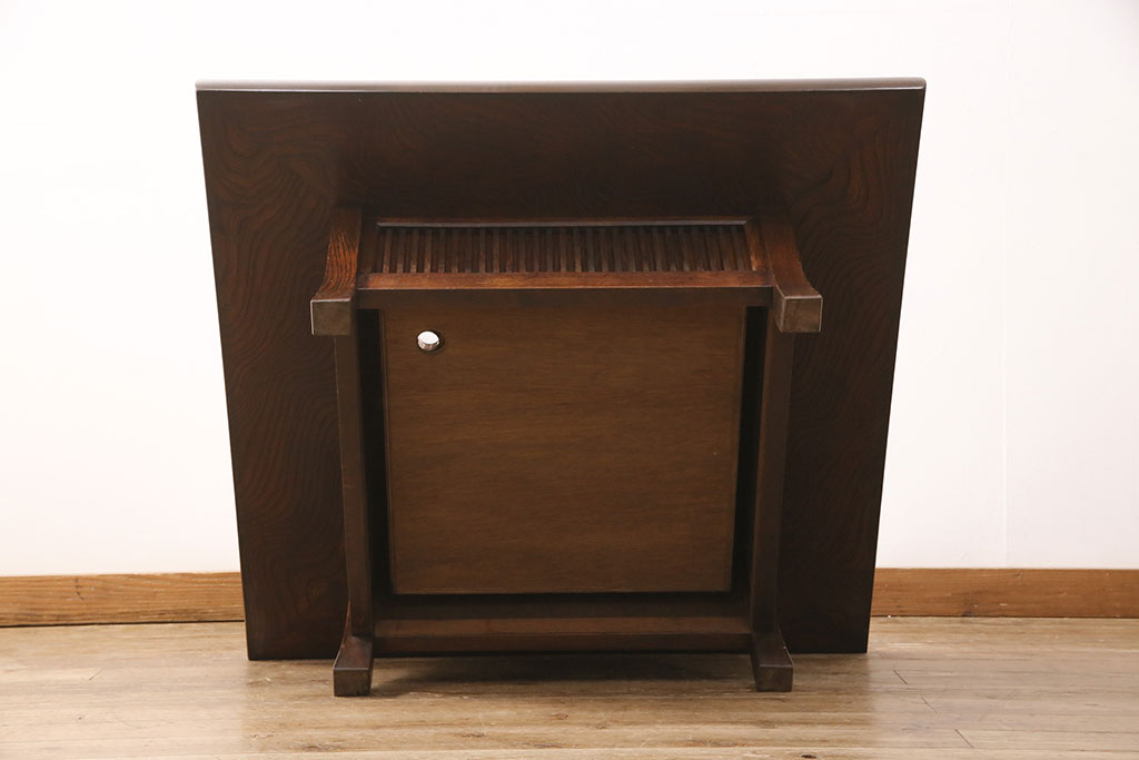 中古　九州民芸家具　小ぶりで使いやすい囲炉裏テーブル(火鉢、ローテーブル、座卓)(R-050397)