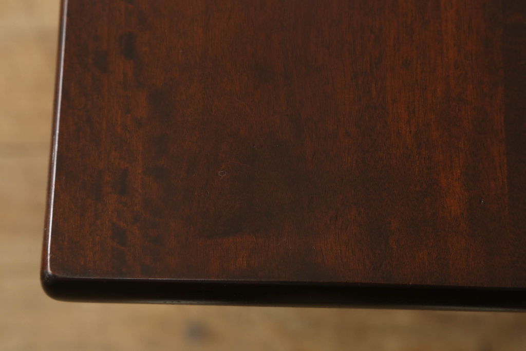中古　松本民芸家具　D型バタフライ卓子　挽き物加工の脚が目を惹くバタフライテーブル(エクステンションテーブル、ダイニングテーブル、2人掛け、4人掛け)(定価約33万円)(R-060528)