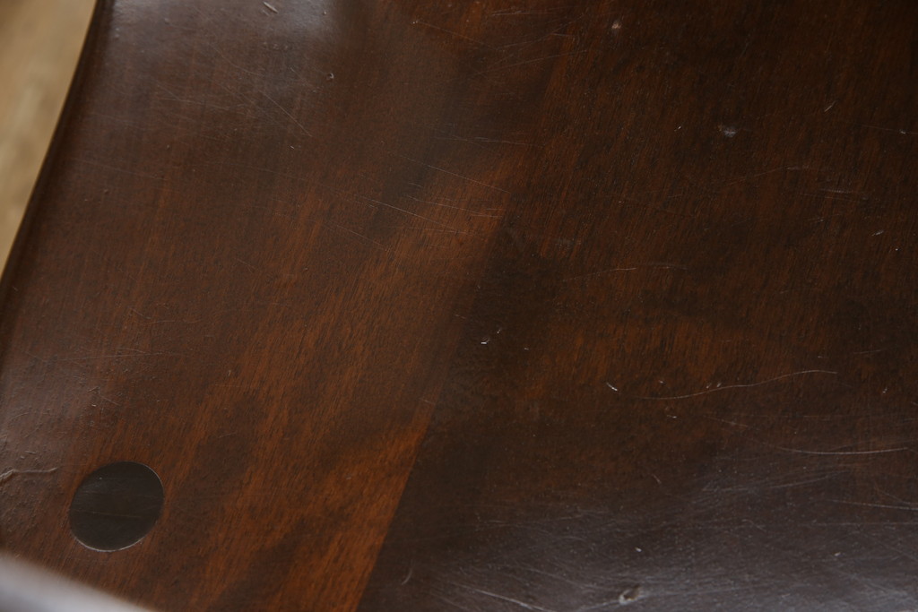 中古　美品　松本民芸家具　#91型　落ち着きのある大人カフェ風インテリアが叶うキャプテンチェア(アームチェア、板座チェア、椅子、ダイニングチェア)(R-054877)