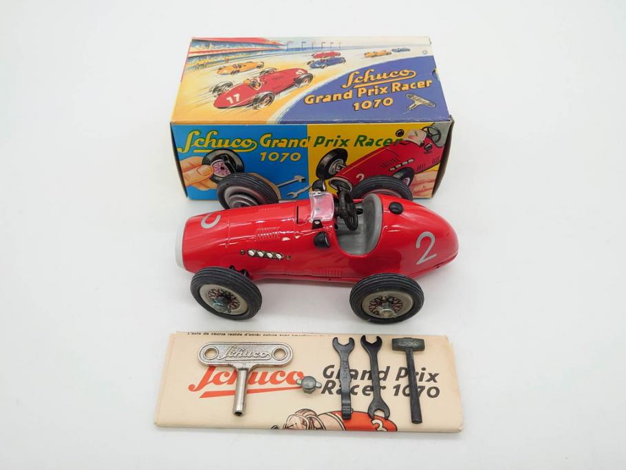 Schuco(シュコー)　Grand Prix Racer 1070　Studio 1050　Mercedes 1936　Piccolo(ピッコロ)　おもちゃ5点セット(ミニカー、Lufthansa、メルセデス、ゼンマイ、車、スポーツカー、外箱付き)(R-080762)