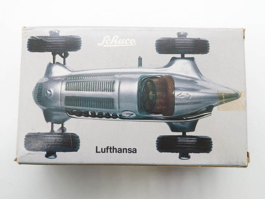 Schuco(シュコー)　Grand Prix Racer 1070　Studio 1050　Mercedes 1936　Piccolo(ピッコロ)　おもちゃ5点セット(ミニカー、Lufthansa、メルセデス、ゼンマイ、車、スポーツカー、外箱付き)(R-080762)